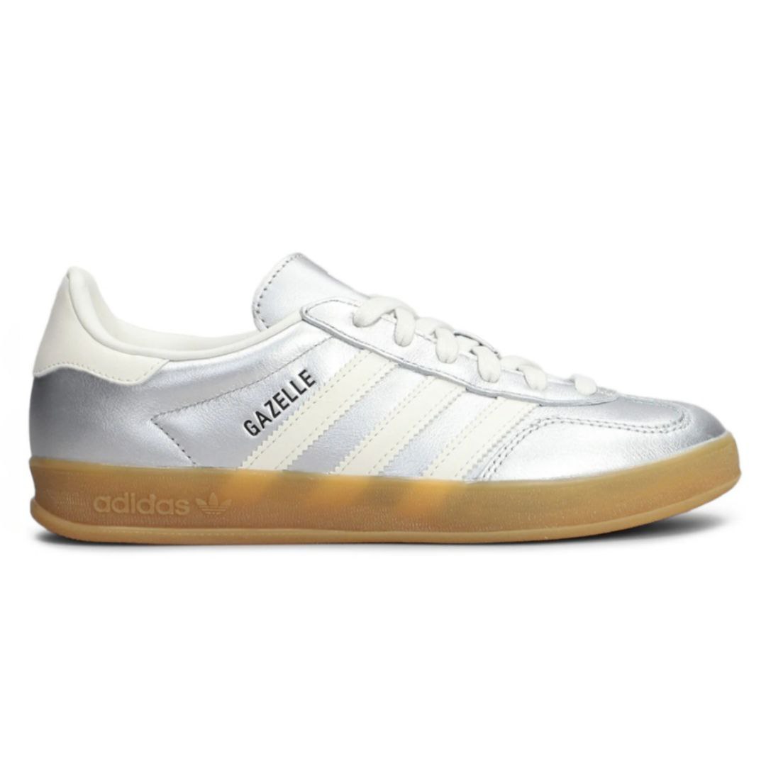 Adidas gazelle indoor metallic silver