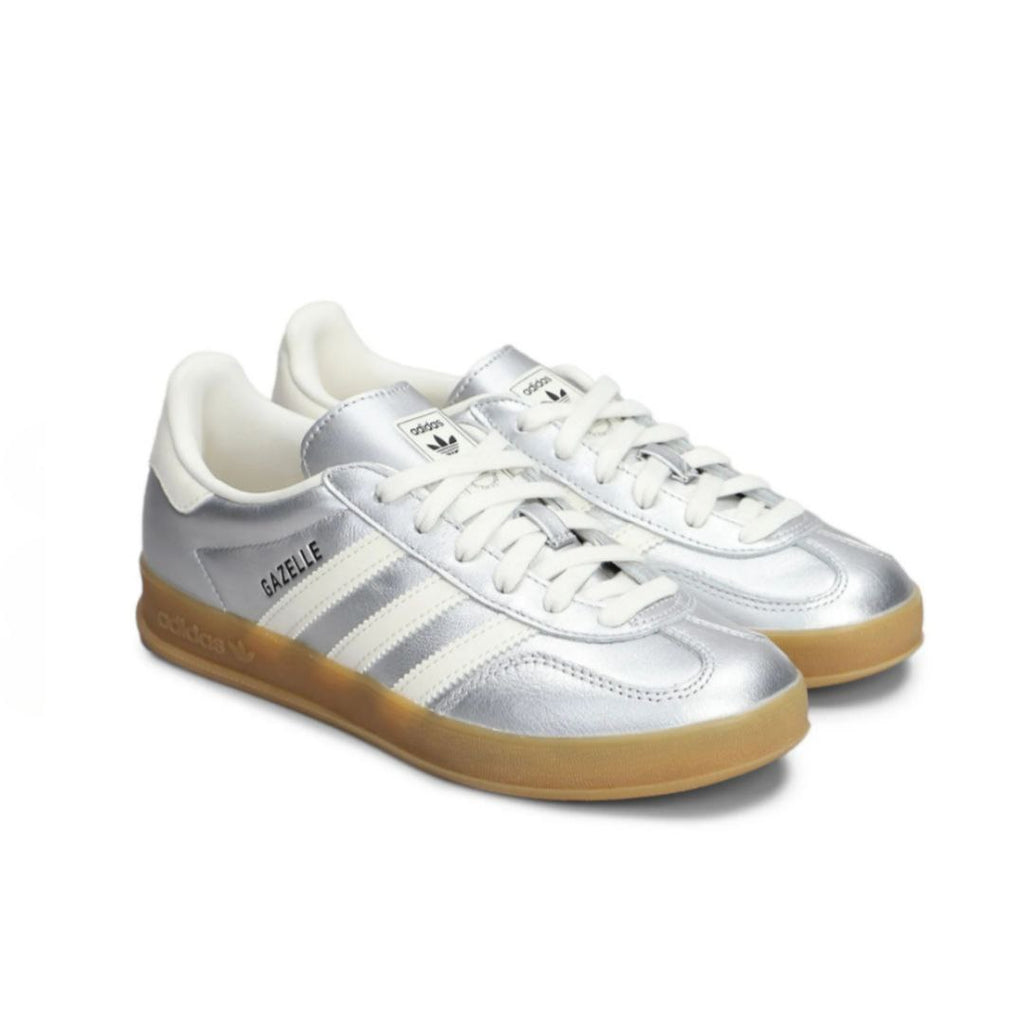 Adidas gazelle indoor metallic silver